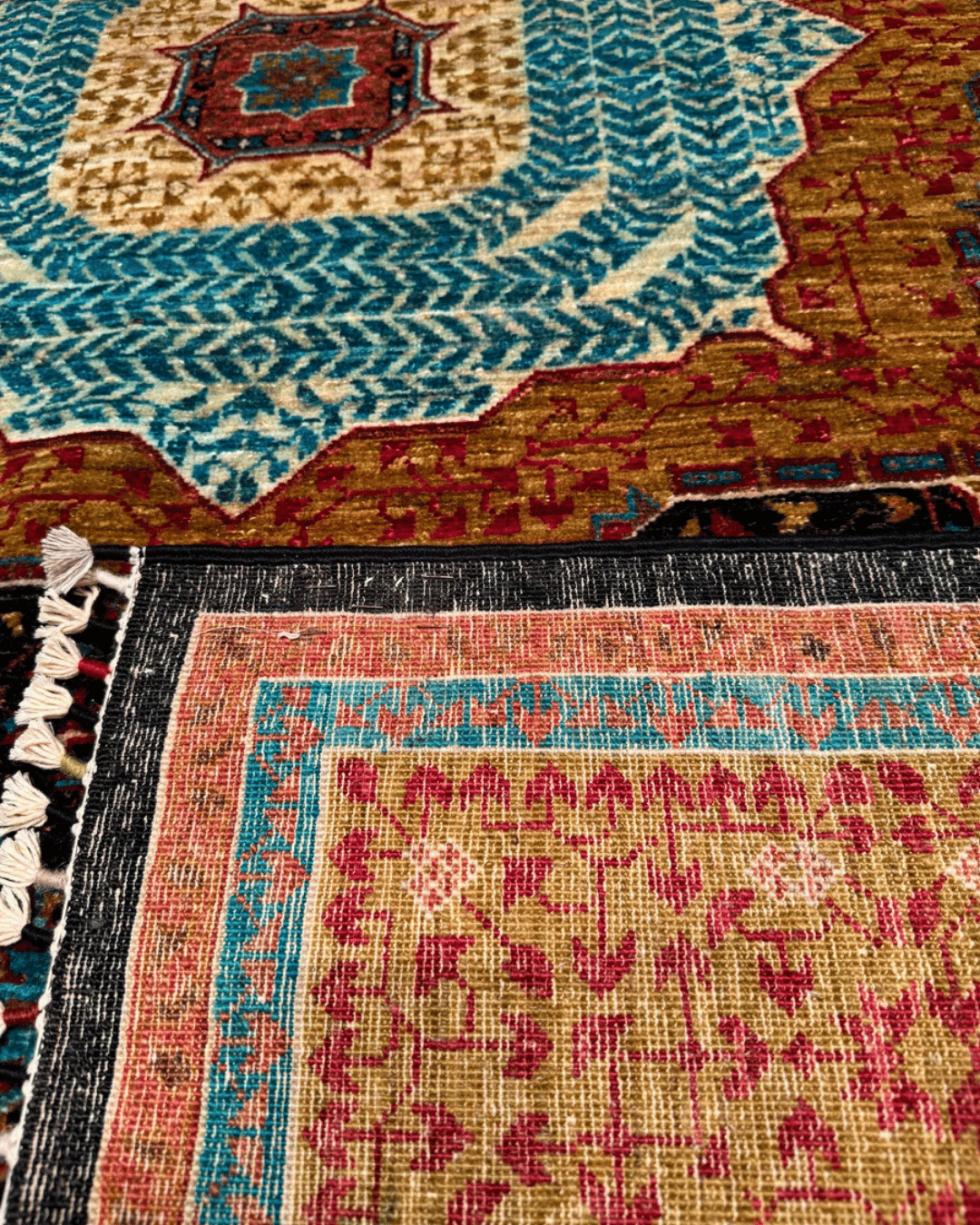 Mamluk Hand-Knotted Wool Rug 6' 7" x 9' 5"