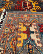 Tapis en laine style afghan 55 x 146 cm