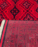 Handwoven Afghan Style Wool Rug 6' 4" x 9' 7"