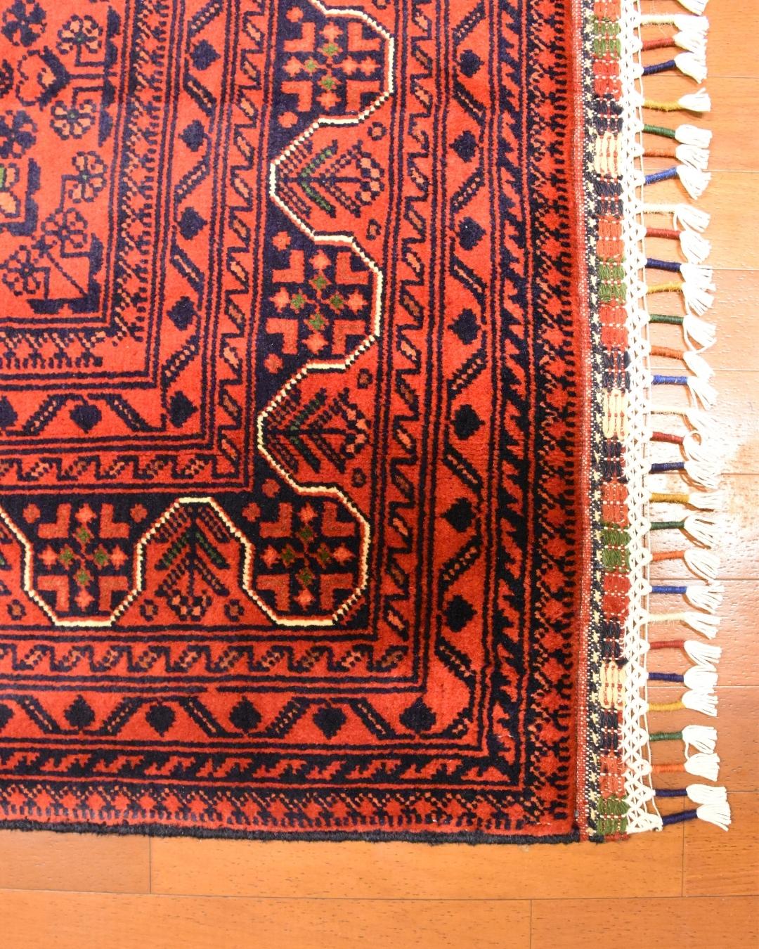 Afghan Hamyap Style Hand-Knotted Wool Rug 4' x 5' 8"