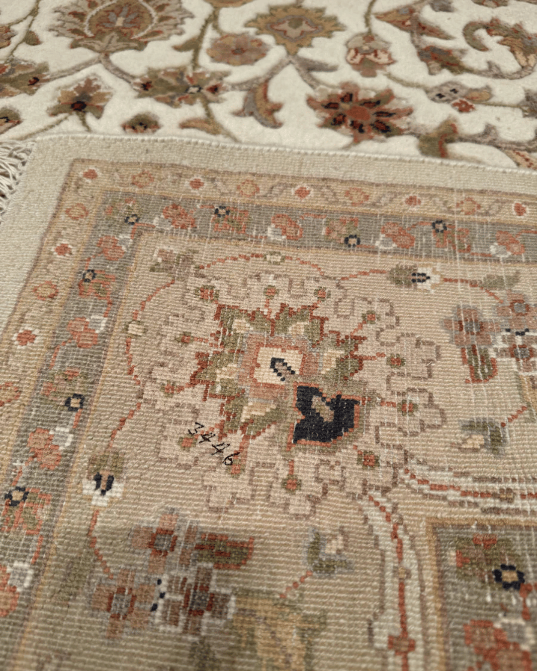 Tapis en laine style afghan 55 x 146 cm