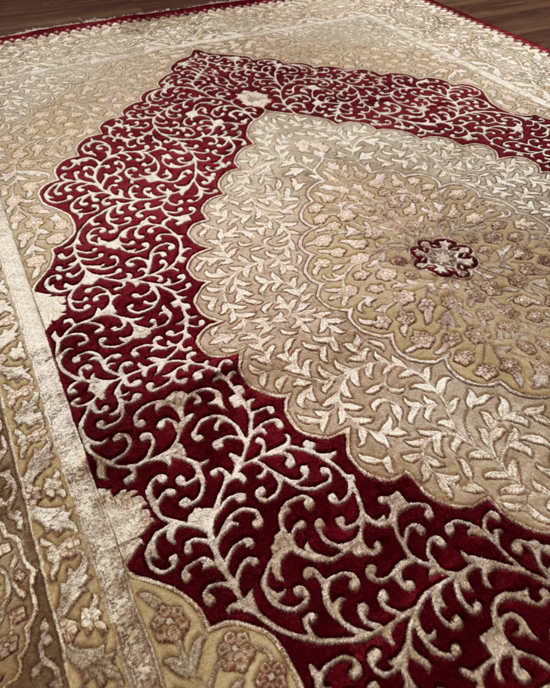 Ottoman Elegance Hand-Knotted Wool Rug 6' 8" x 9' 9"