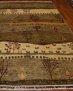 Sultani Hand-Knotted Wool Rug 5' x 8'