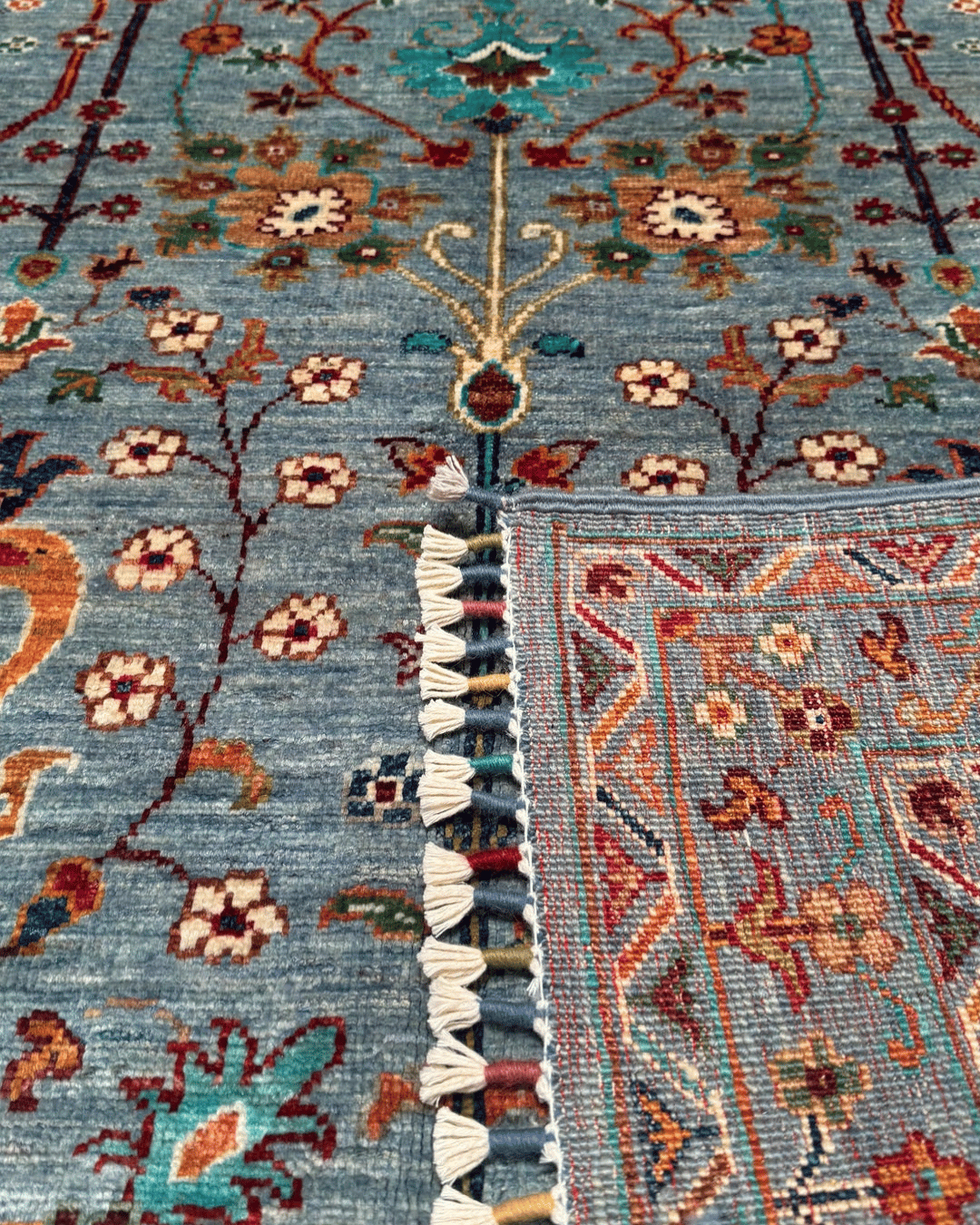 Sultani Hand-Knotted Wool Rug 3' 9" x 5' 9"
