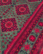 Tapis en laine style afghan 55 x 146 cm