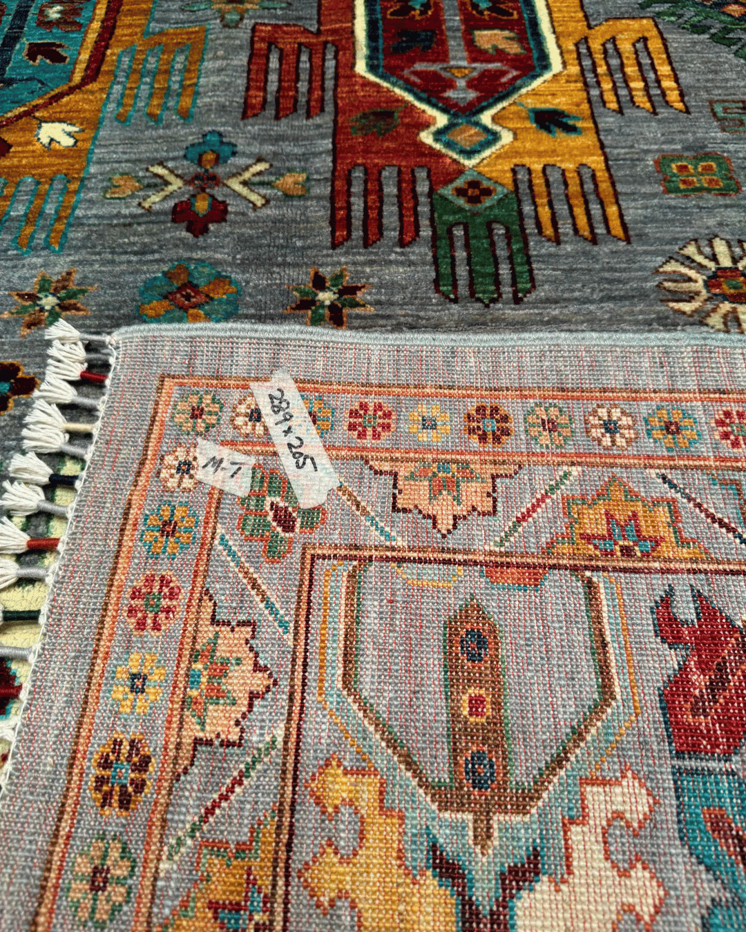 Veziri Hand-Knotted Wool Rug 6' 7" x 9' 4"