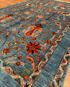 Sultani Hand-Knotted Wool Rug 4' 1" x 6' 1"