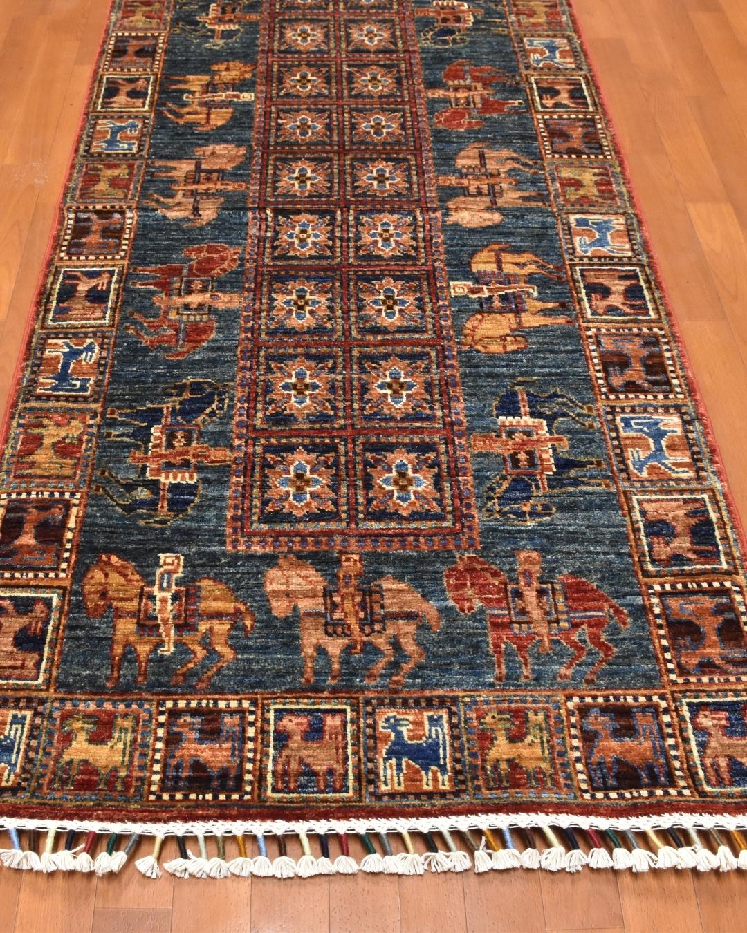 Pazyryk Hand-Knotted Wool Runner 79x265 cm 2.10 m² | 3x9 ft
