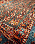 Pazyrk Hand-Knotted Wool Rug 5' 9" x 8'