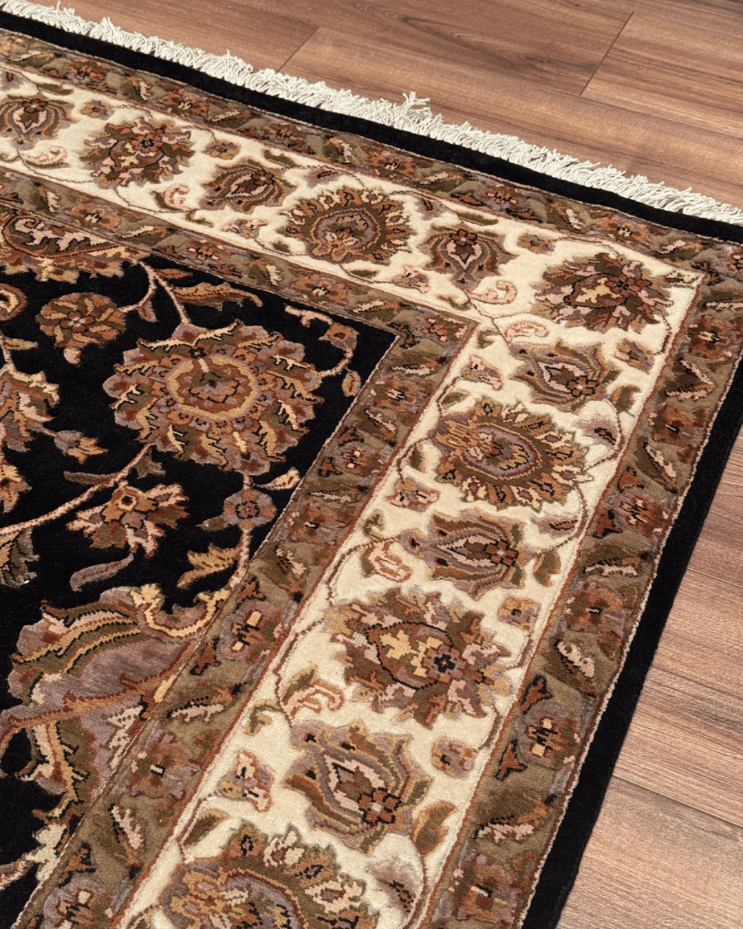 Tapis en laine style afghan 55 x 146 cm