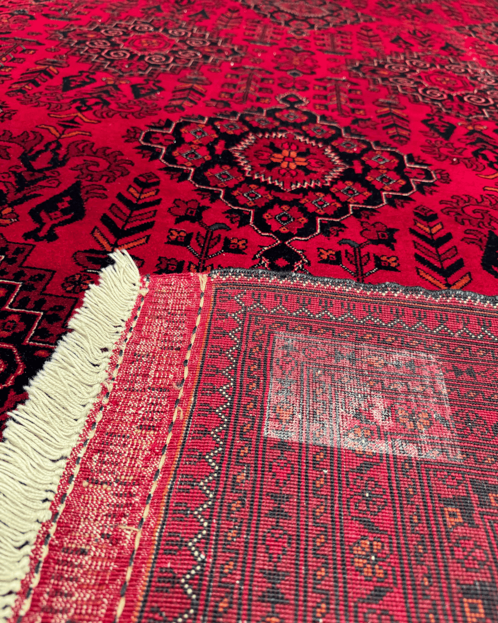 Handwoven Afghan Style Wool Rug 9' 6" x 12' 5"