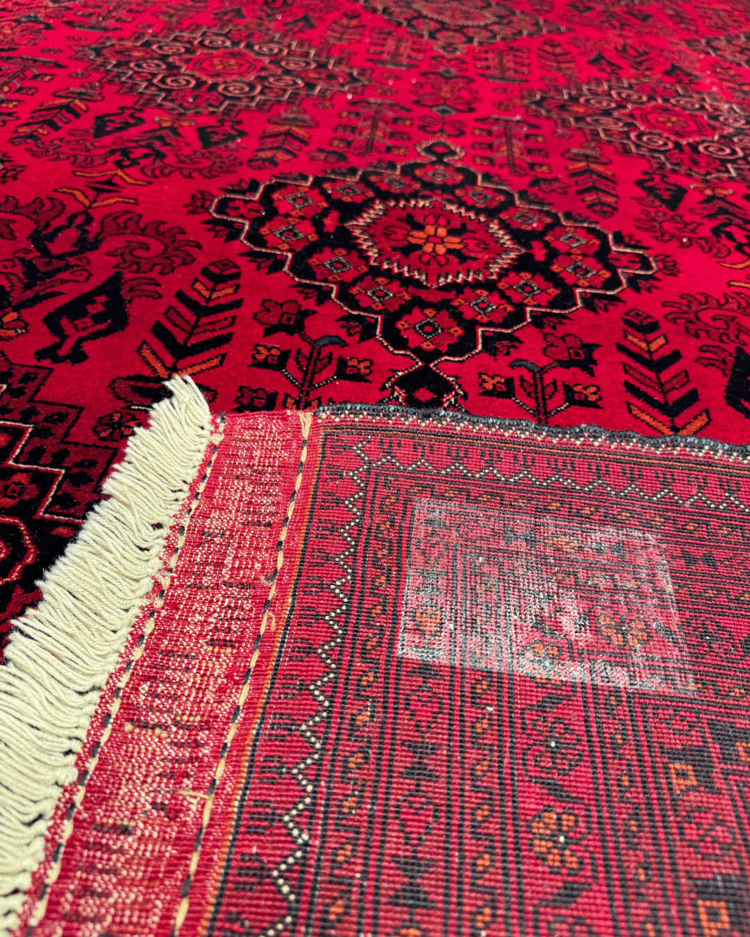 Handwoven Afghan Style Wool Rug 9' 6" x 12' 5"