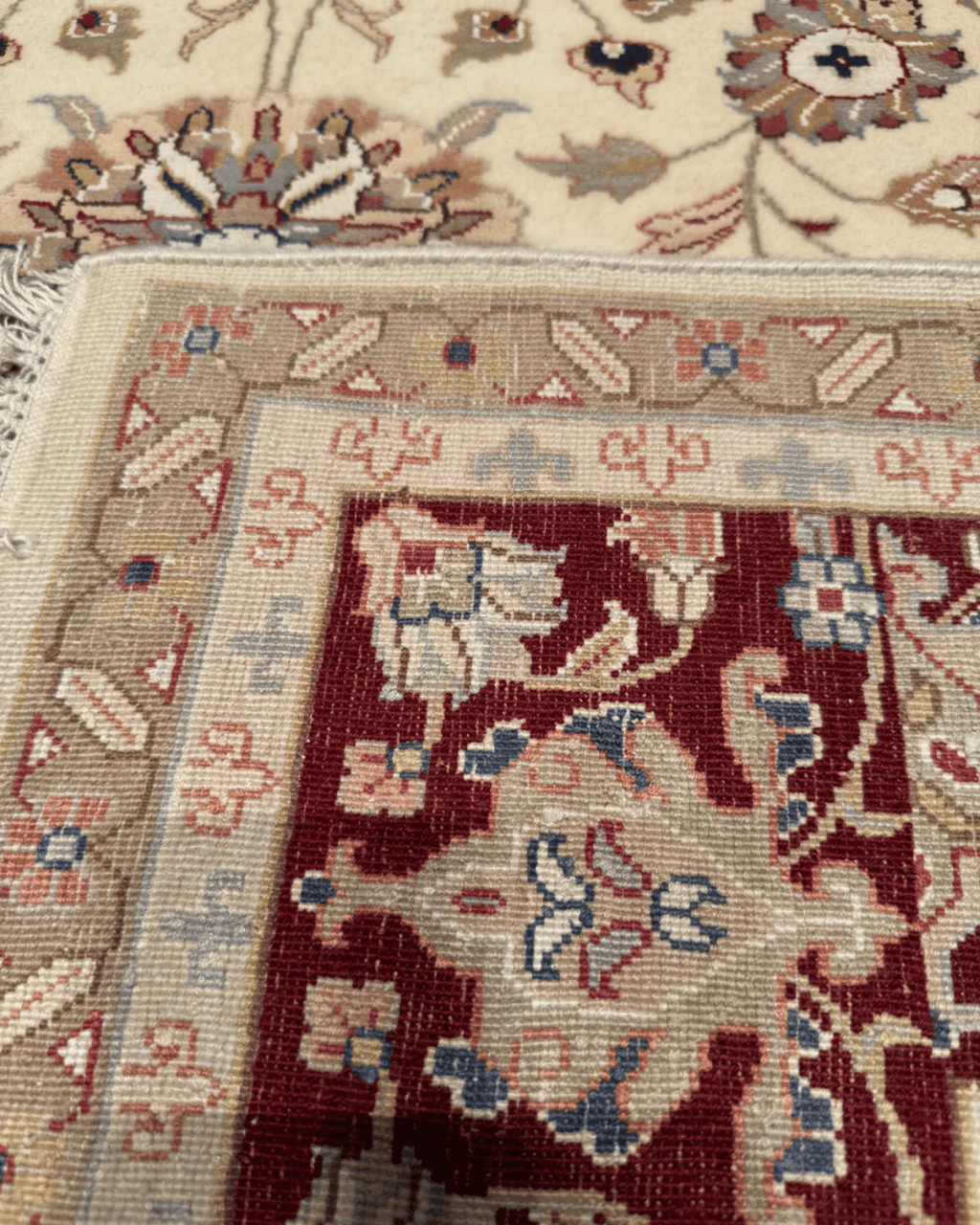 Tapis en laine style afghan 55 x 146 cm