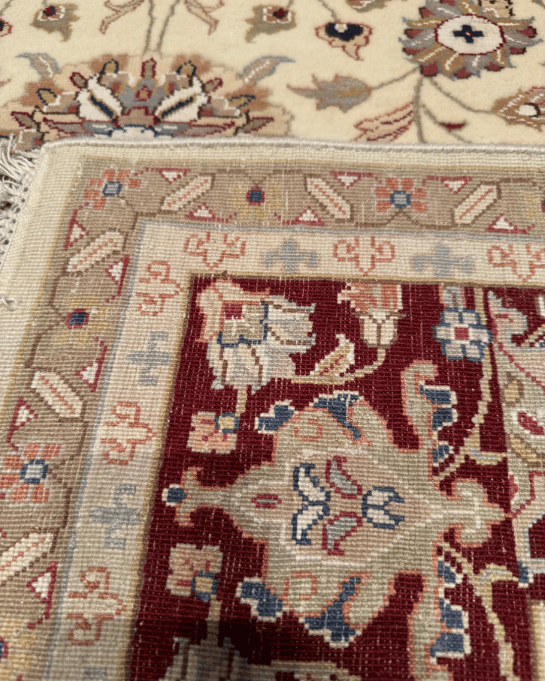 Tapis en laine style afghan 55 x 146 cm