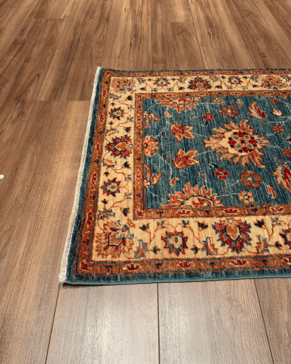 Ushak Hand-Knotted Wool Runner 2' x 8'