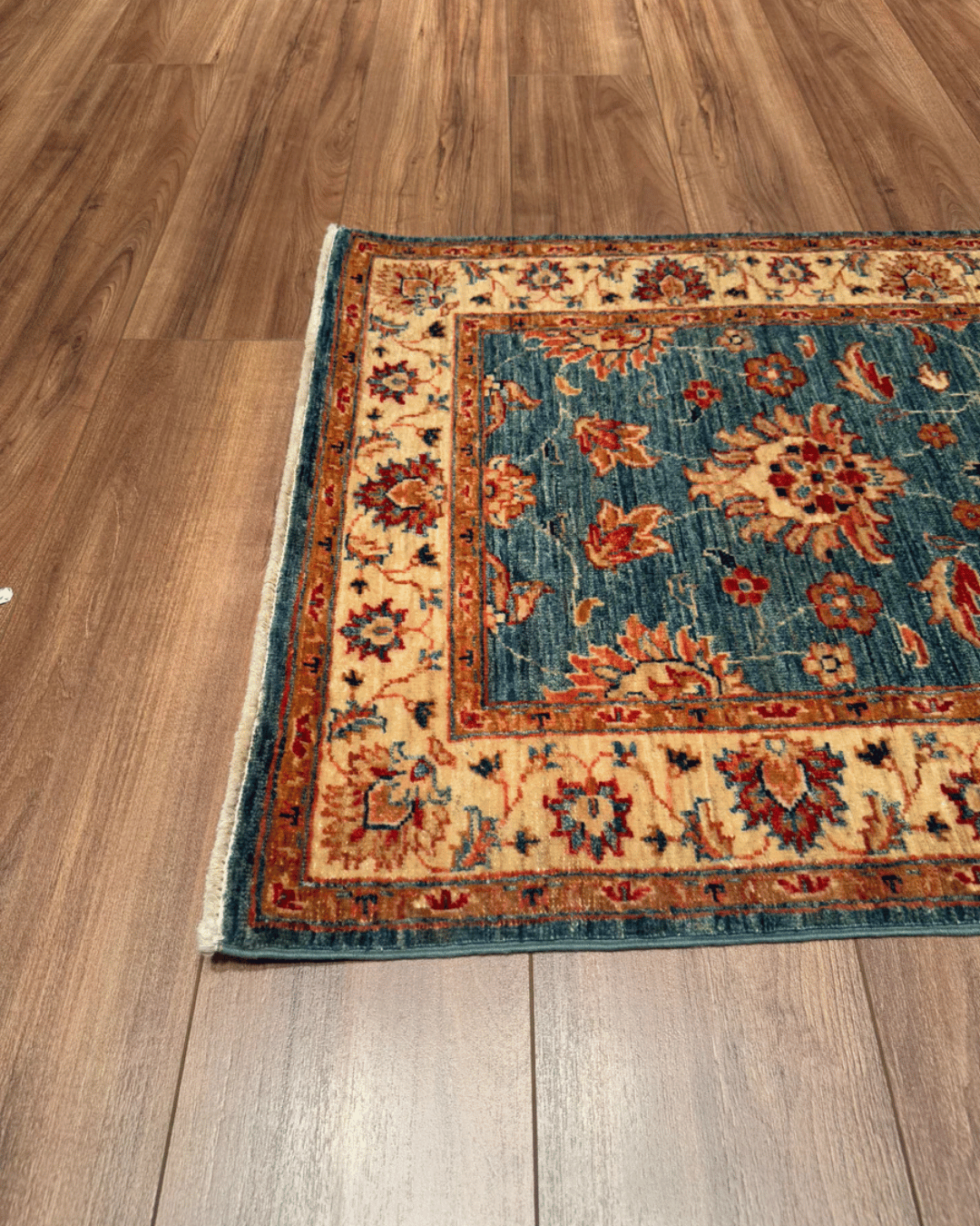 Ushak Hand-Knotted Wool Runner 2' x 8'