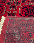 Handwoven Afghan Style Wool Rug 6' 5" x 9' 2"