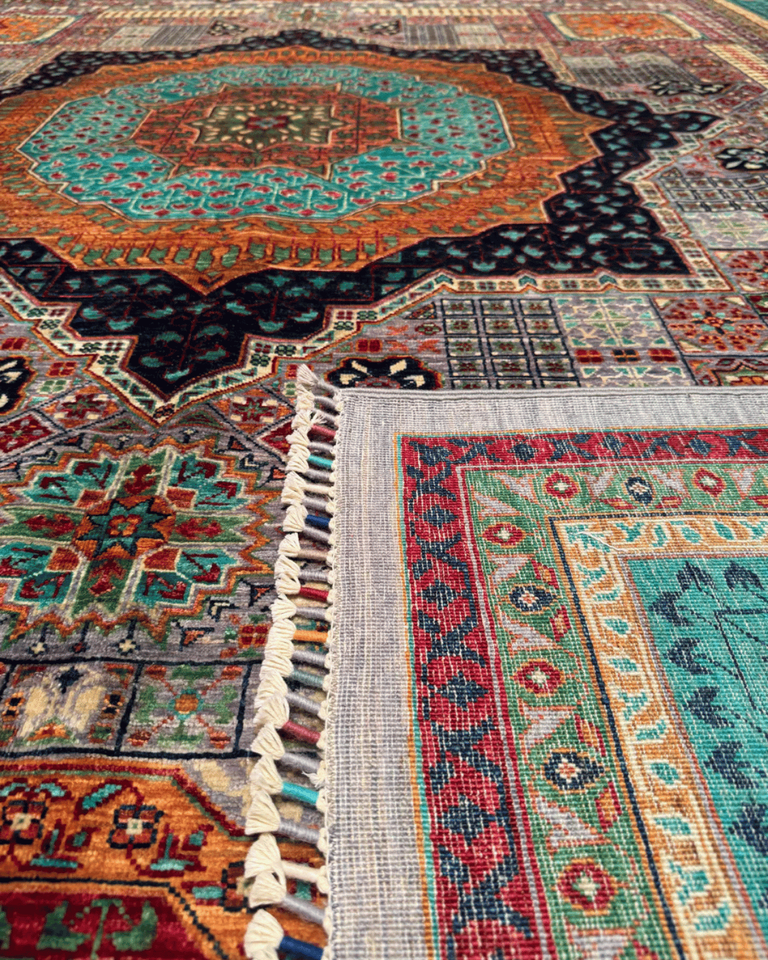 Mamluk Hand-Knotted Wool Rug 9' 1" x 12' 3"