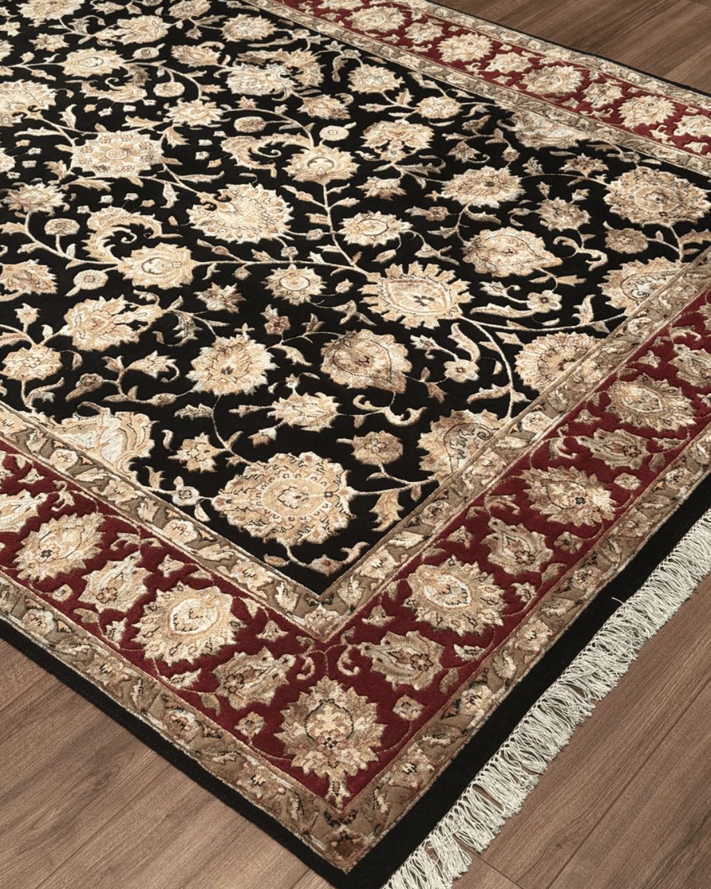 Tapis en laine style afghan 55 x 146 cm