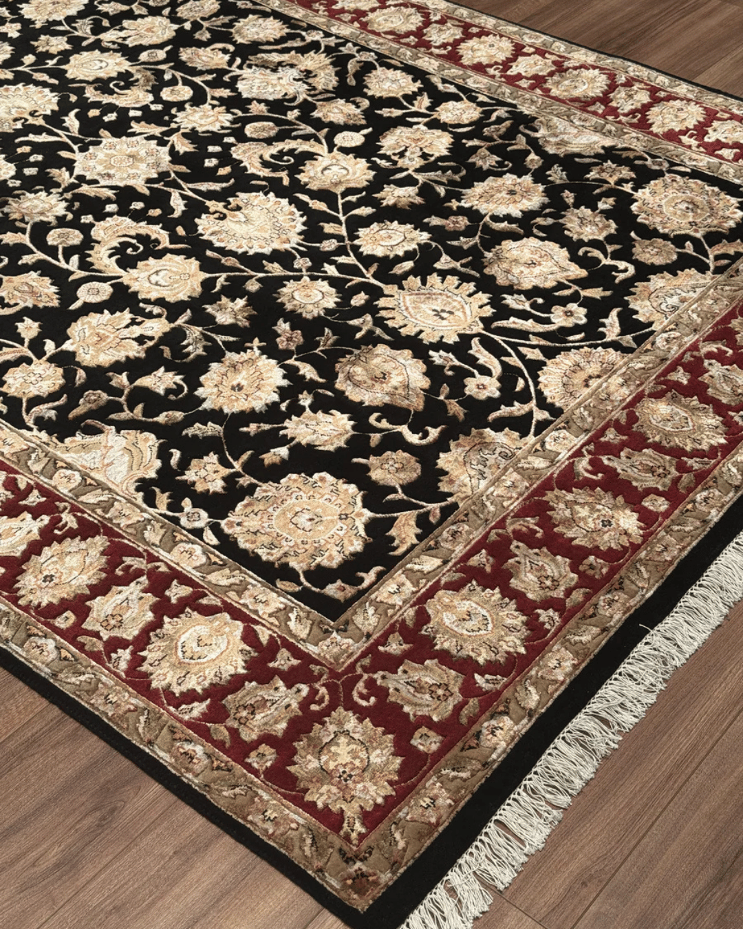 Tapis en laine style afghan 55 x 146 cm