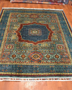 Mamluk Hand-Knotted Wool Rug 5' 1" x 6' 2"