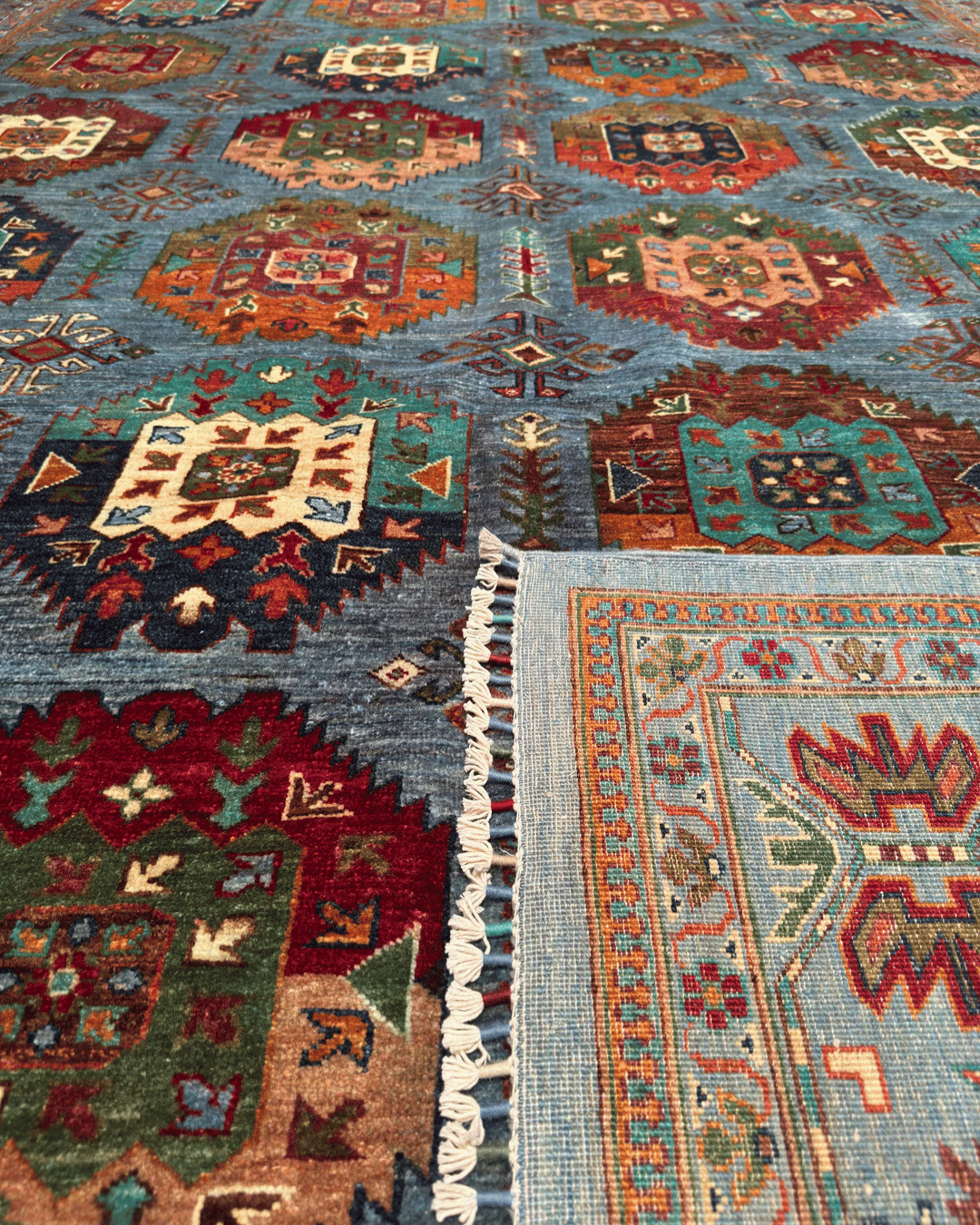 Veziri Hand-Knotted Wool Rug 9' x 12'