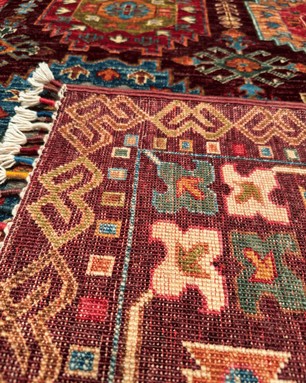 Veziri Hand-Knotted Wool Rug 5' 7" x 7' 9"