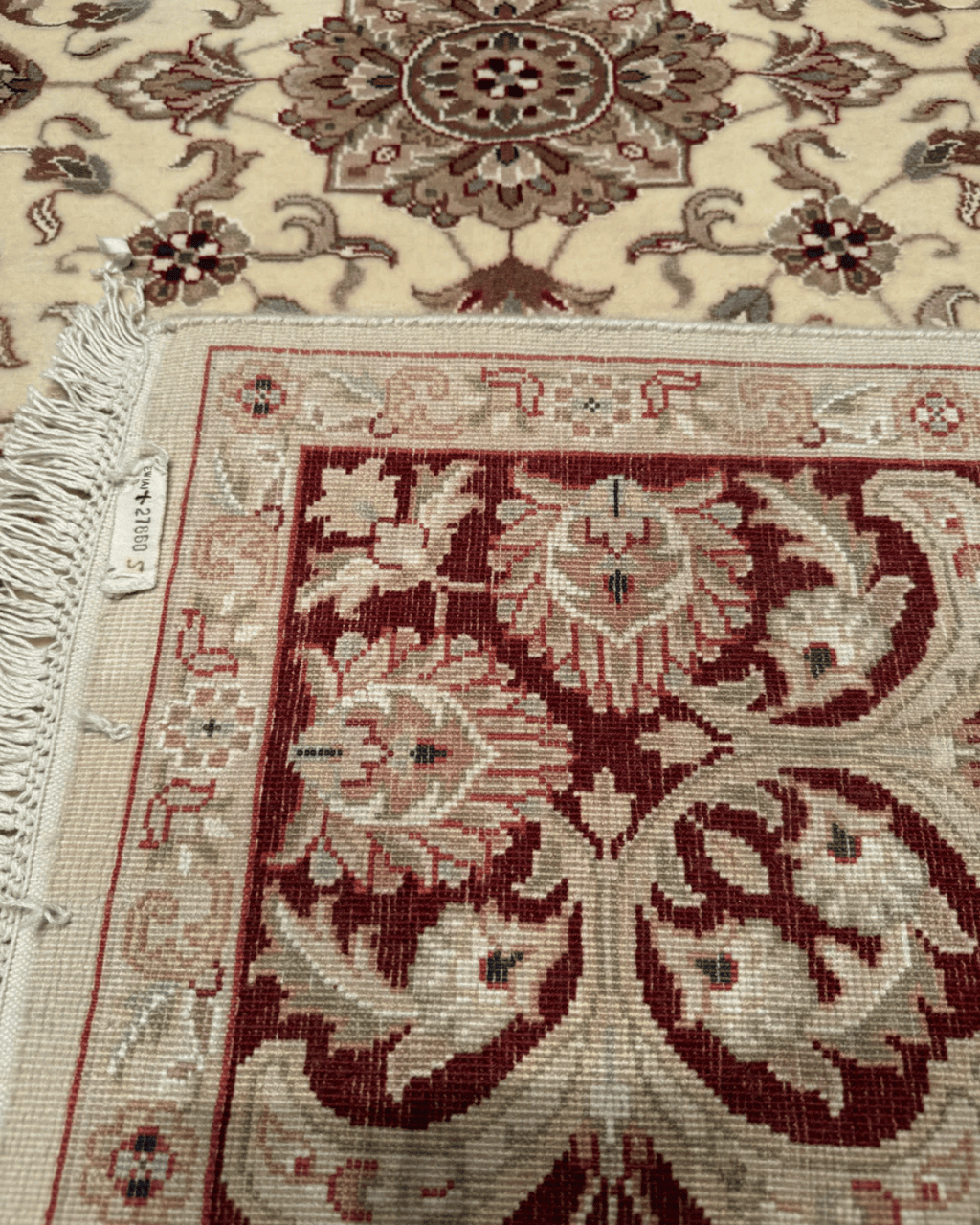 Tapis en laine style afghan 55 x 146 cm