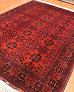Afghan Bilcik Style Hand-Knotted Wool Rug 4' 9" x 6' 6"