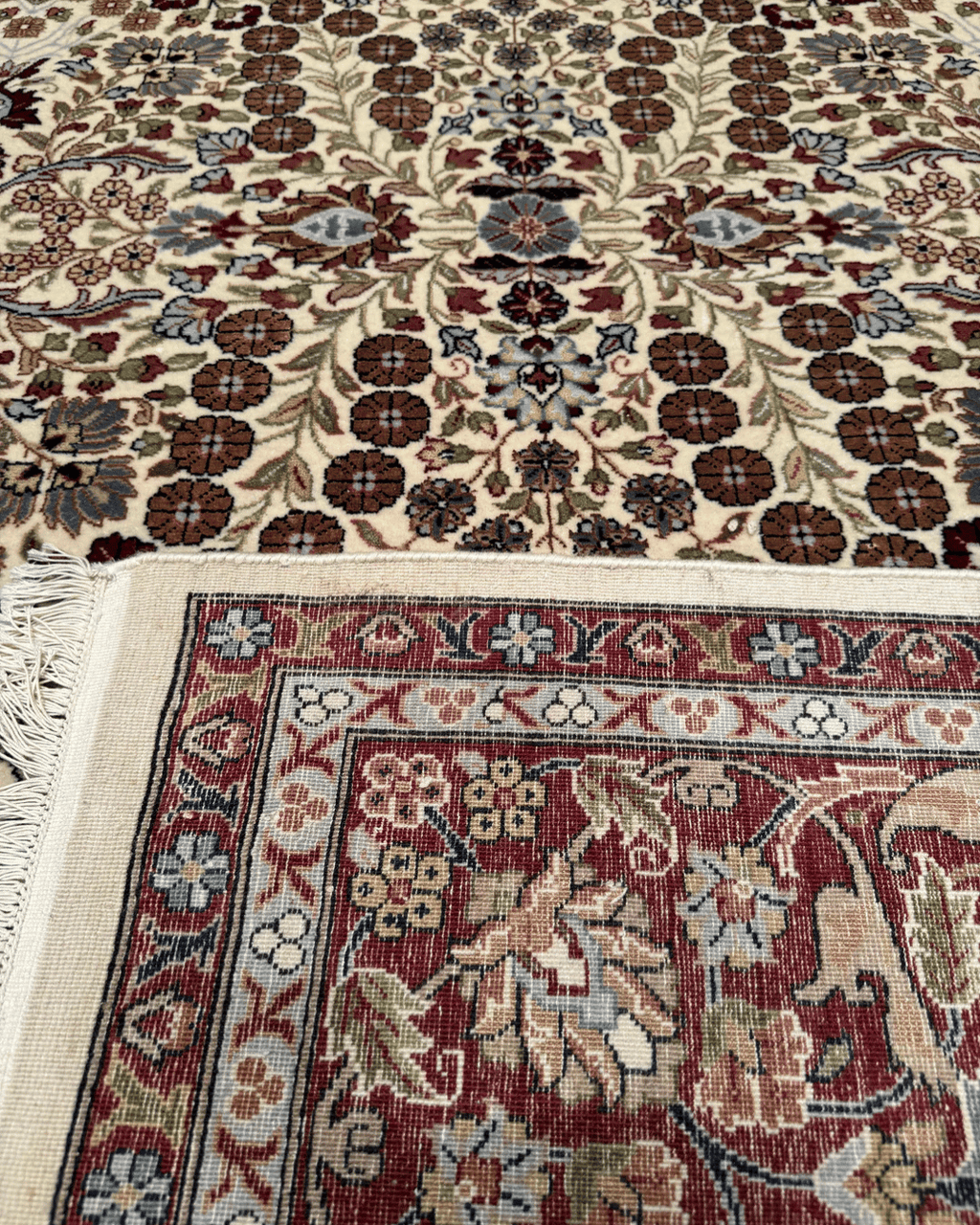Hereke Hand-Knotted Wool Rug 6' 5" x 9' 5"