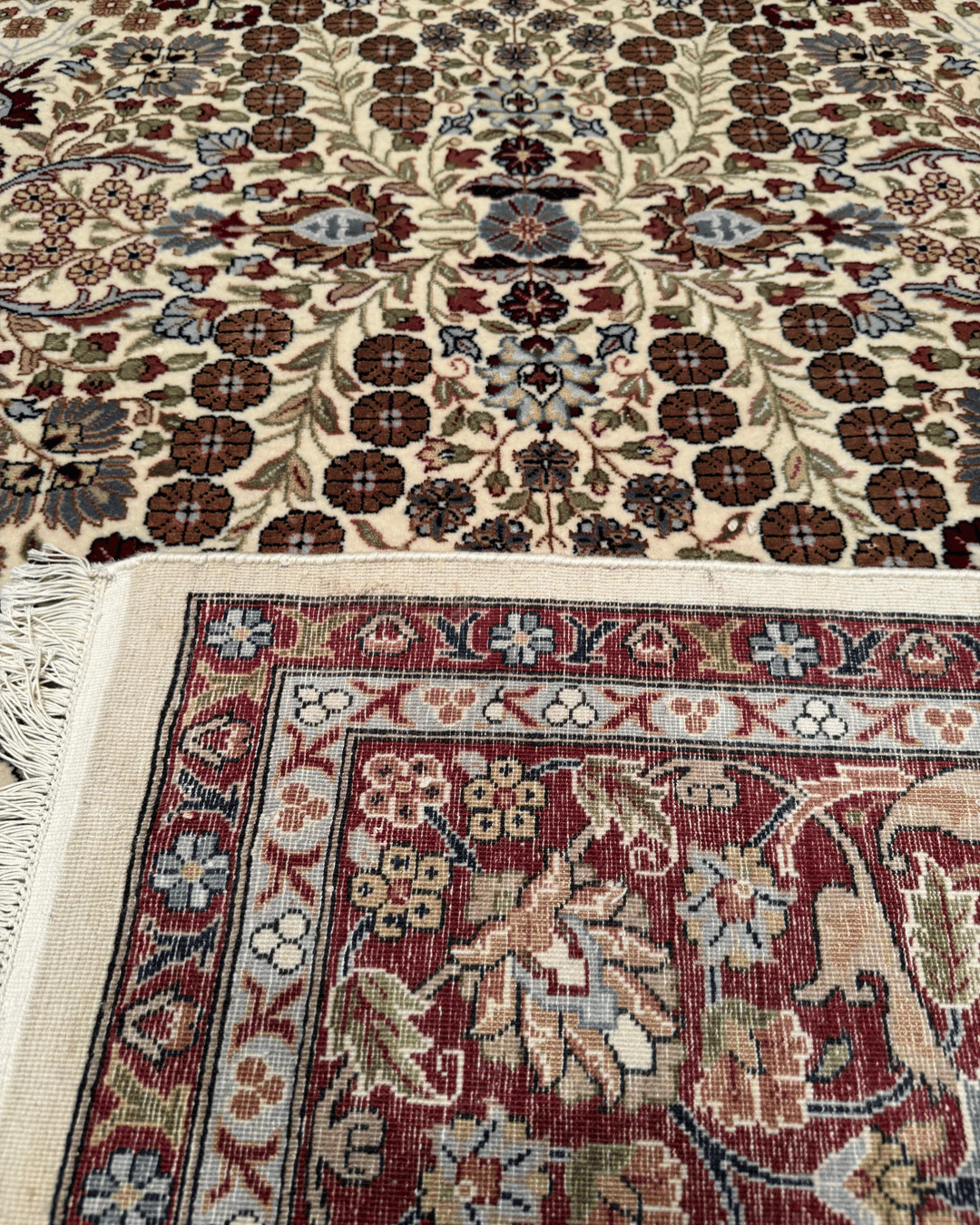 Hereke Hand-Knotted Wool Rug 6' 5" x 9' 5"