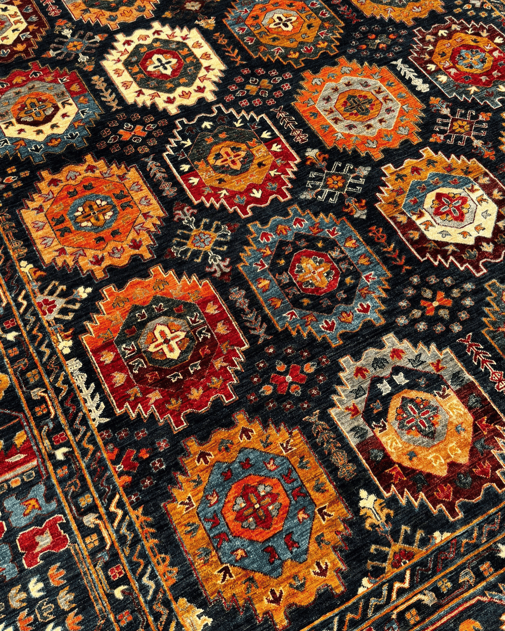 Veziri Hand-Knotted Wool Rug 9' 1" x 12'