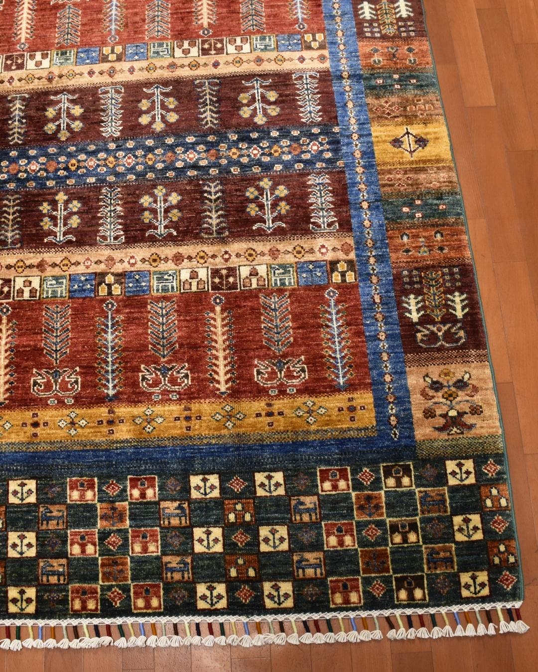 Sultani Hand-Knotted Wool Rug 4' x 5'