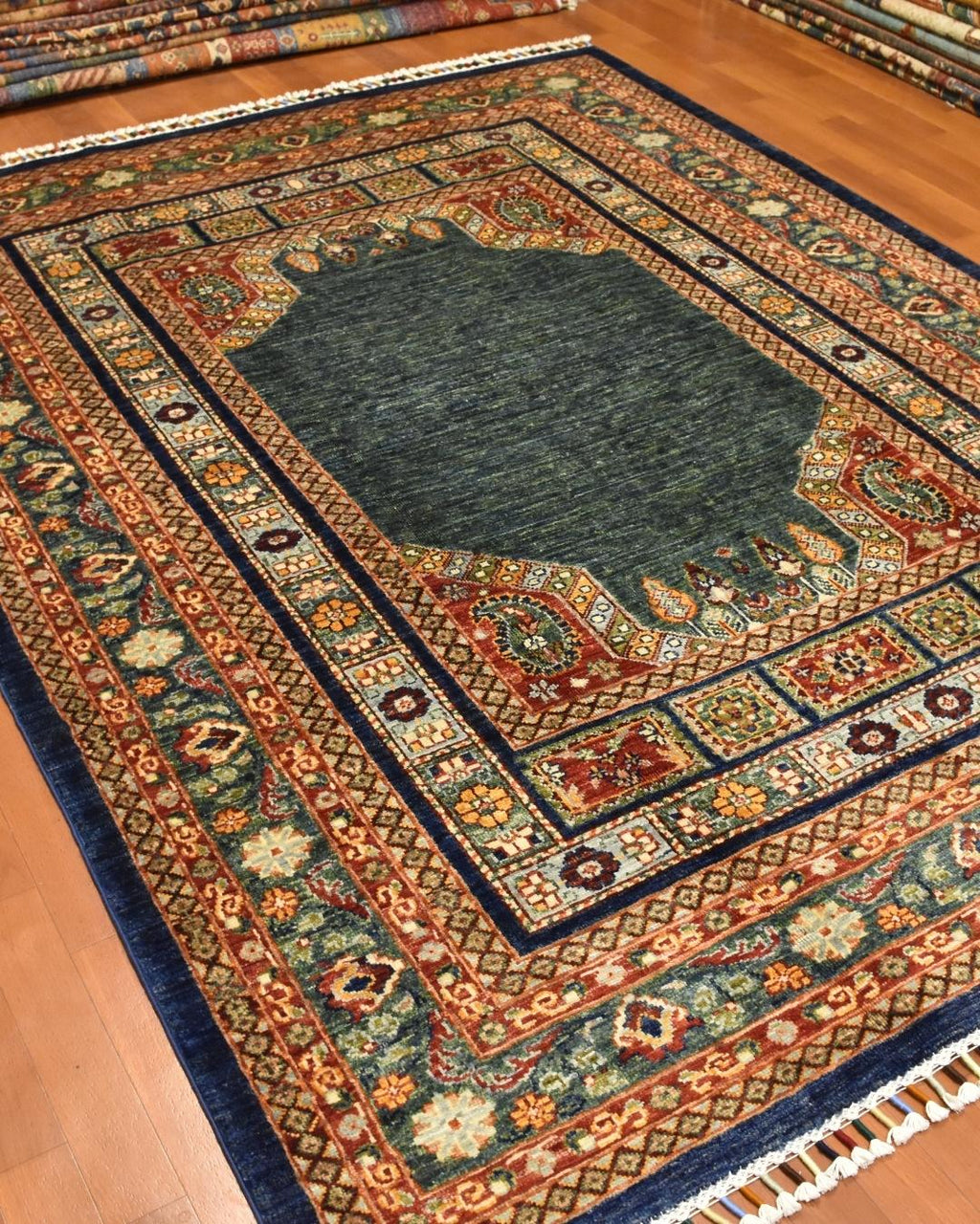 Sultani Hand-Knotted Wool Rug 5' x 6' 5"