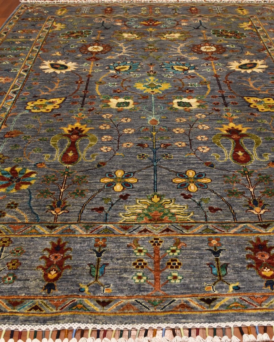 Sultani Hand-Knotted Wool Rug 6' x 8'