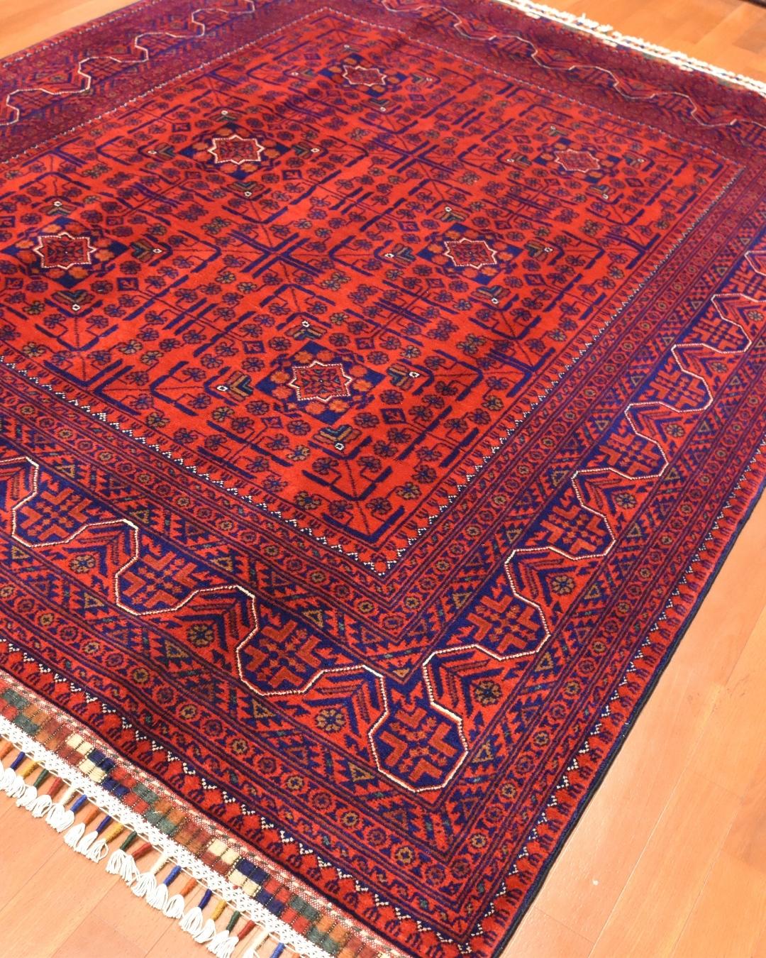 Afghan Hamyap Style Hand-Knotted Wool Rug 4' 9" x 6' 1"