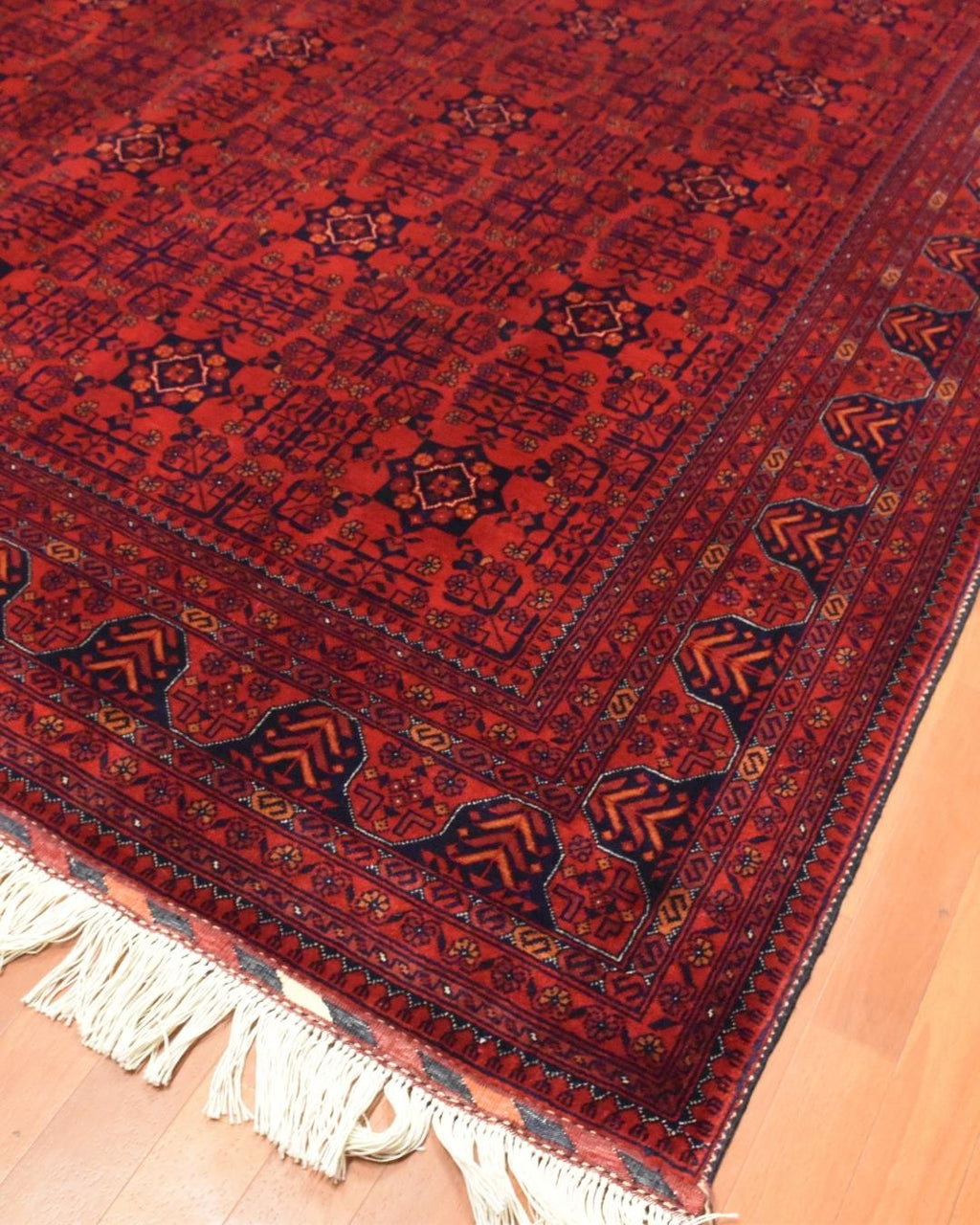 Afghan Bilcik Style Hand-Knotted Wool Rug 5' 6" x 7' 6"