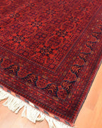 Afghan Bilcik Style Hand-Knotted Wool Rug 5' 6" x 7' 6"