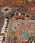 Tapis en laine style afghan 55 x 146 cm