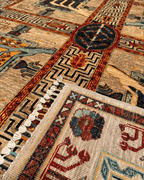 Tapis en laine style afghan 55 x 146 cm