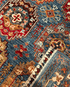 Tapis en laine style afghan 55 x 146 cm