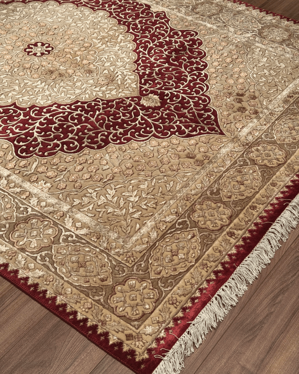 Tapis en laine style afghan 55 x 146 cm