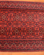 Afghan Hamyap Style Hand-Knotted Wool Rug 3' 9" x 5' 7"