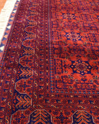 Afghan Bilcik Style Hand-Knotted Wool Rug 5' 5" x 7' 7"