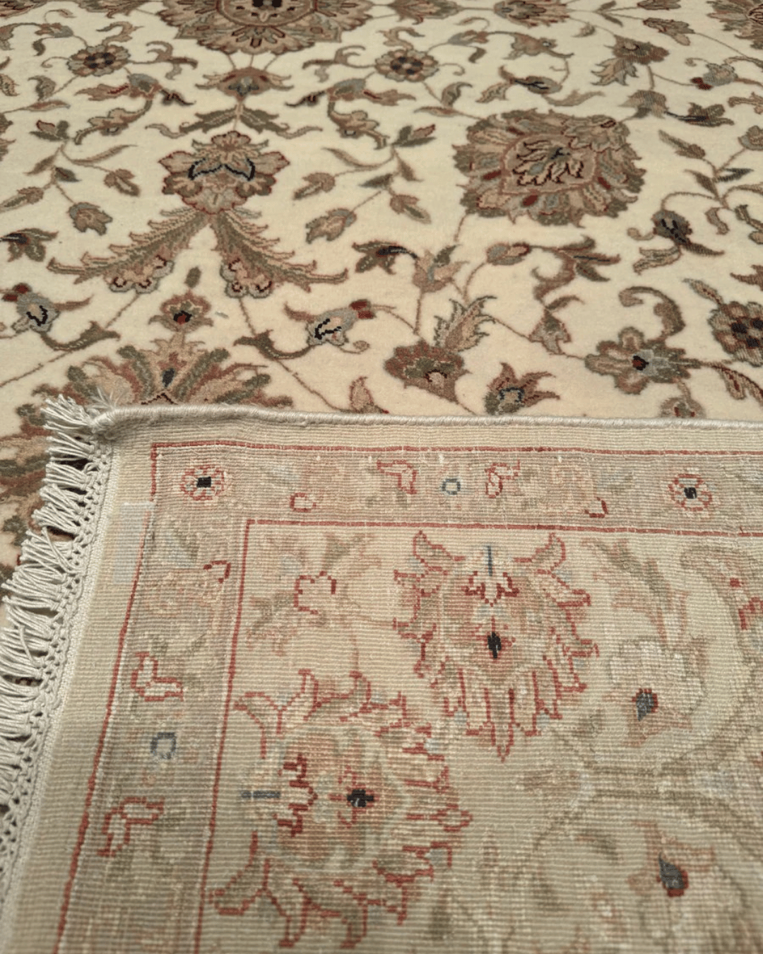 Ottoman Elegance Hand-Knotted Wool Rug 6' 7" x 9' 9"