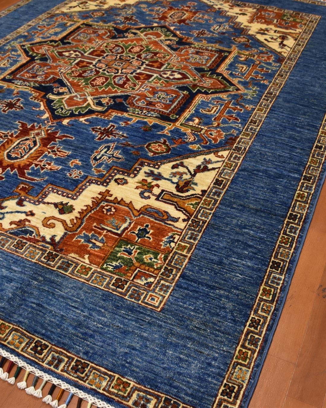 Sultani Hand-Knotted Wool Rug 5' 1" x 6' 7"