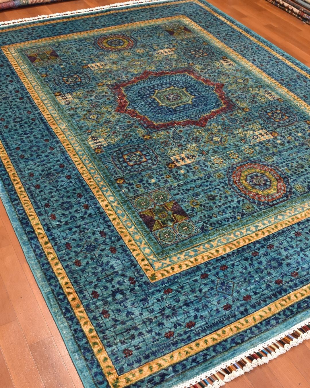 Mamluk Hand-Knotted Wool Rug 5' 2" x 6' 8"