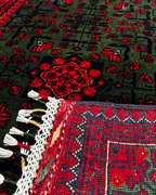 Handwoven Afghan Style Wool Runner 2.69x9.71 ft