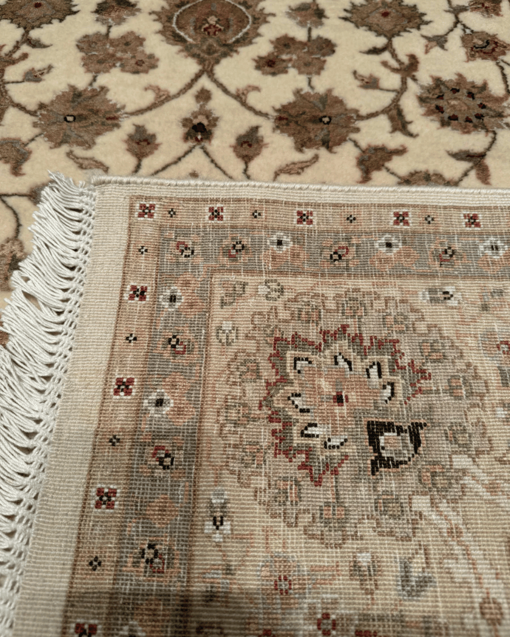Tapis en laine style afghan 55 x 146 cm