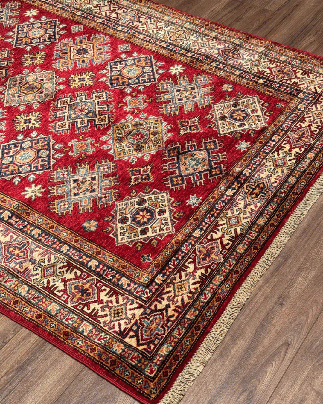 Shirvan Hand-Knotted Wool Rug 4' 8" x 6' 7"